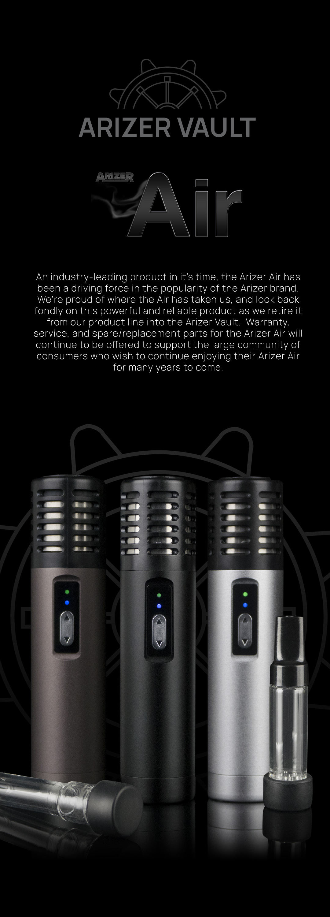 The Original Arizer Air Vault Header
